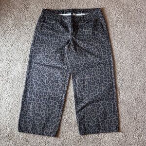 Wild Fable Women’s Leopard Print, Wide Leg Jeans